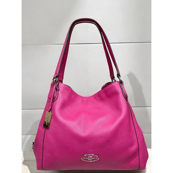 Coach 33547 Edie Leather Turn Lock Shoulder Bag - Picture 11 of 11